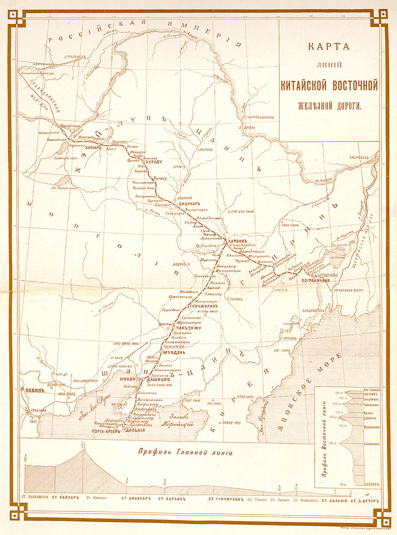 1903年中东铁路历史地图